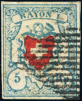Stamps: 17II-T25 U-RO - 1851 Rayon I, without cross border