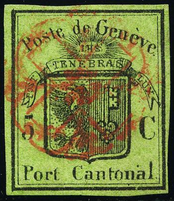 Timbres: 6 - 1846 Canton de Genève, Grand Aigle
