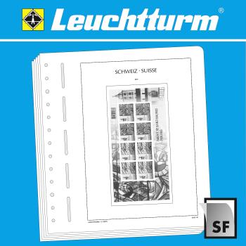 Accessories: 367150 - Leuchtturm 2020-2022 Pre-printed sheets Switzerland small sheets, with SF protective pockets (11K/3-SF)