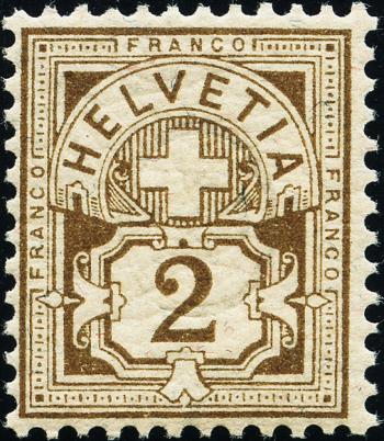 Briefmarken: 58A - 1882 Faserpapier, KZ A
