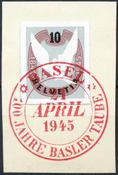 Thumb-1: W22 - 1945, Valore individuale dal blocco anniversario 100 anni del piccione di Basilea