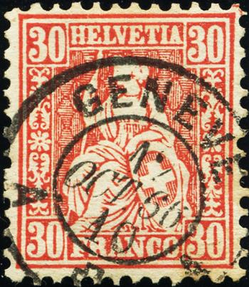 Briefmarken: 33 - 1862 Weisses Papier
