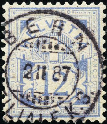 Francobolli: 62A - 1882 Carta in fibra, KZ A