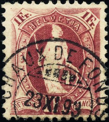Briefmarken: 71C - 1891 weisses Papier, 13 Zähne, KZ A