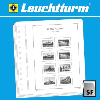 Stamps: 343013 - Leuchtturm 2010-2019 Illustrated pages UN Geneva, with SF mounts (52GE/3SF)