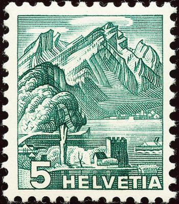 Stamps: 202z.2.11 - 1936 New landscape paintings, corrugated paper