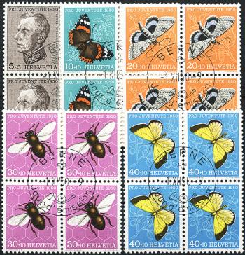 Thumb-1: J133-J137 - 1950, Bildnis T. Sprechers von Bernegg und Insektenbilder