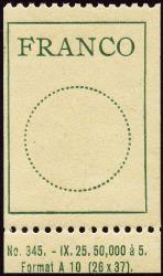 Timbres: FZ2.1.09 - 1925 Police Antiqua, cercle 16,8 mm