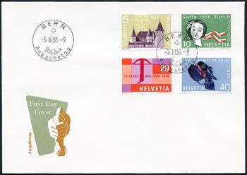 Thumb-1: 334-337 - 1958, Promotional and commemorative stamps
