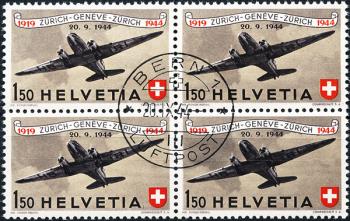 Francobolli: F40 - 1944 Timbro di posta aerea anniversario 25 anni di posta aerea svizzera