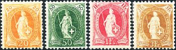 Briefmarken: 86C-92C - 1907 weisses Papier, 14 Zähne, WZ