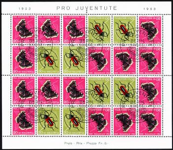 Stamps: JOZ41 - 1953 Sweeping pressure sheet