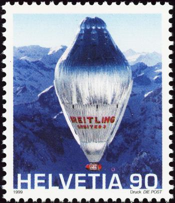 Timbres: 971Ab1 - 1999 Premier vol en montgolfière sans escale autour du monde