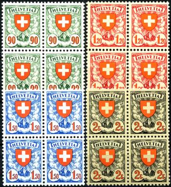 Francobolli: 163z-166z - 1933-1934 Carta gessata ondulata
