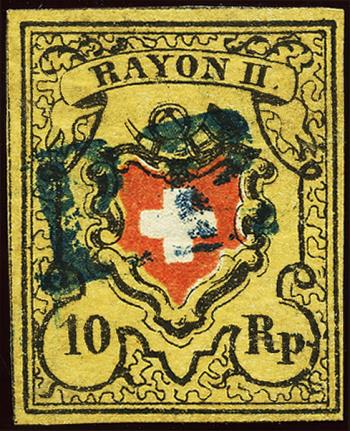 Briefmarken: 16II-T4 A2-LO - 1850 Rayon II ohne Kreuzeinfassung