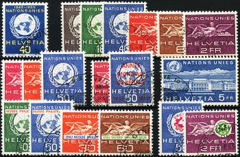 Stamps: ONU21-ONU39 - 1955-1963 Various representations and motifs
