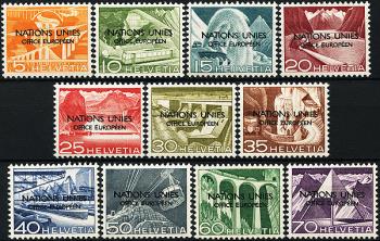 Stamps: ONU1-ONU11 - 1950 technology and landscape