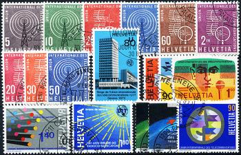 Briefmarken: UIT1-UIT18 - 1958-2003 Verschiedene Darstellungen des Fernmeldevereins in Genf