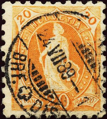 Thumb-1: 66B - 1888, weisses Papier, 11 Zähne, KZ A