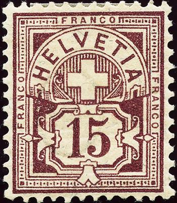 Briefmarken: 64Bb - 1894 Faserpapier, KZ B