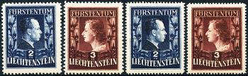 Stamps: FL248A-FL249B - 1951 Prince and Princess, color changes, line perforation