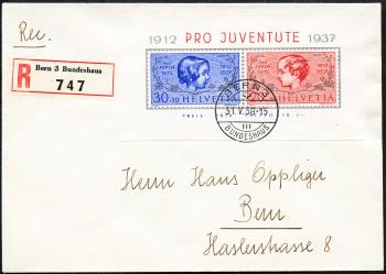 Thumb-1: J83I-J84I - 1937, Anniversary block 25 years of Pro Juventute stamps