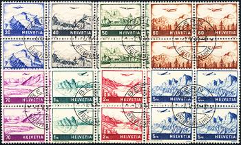 Briefmarken: F27-F34 - 1941 Landschaften und Flugzeuge