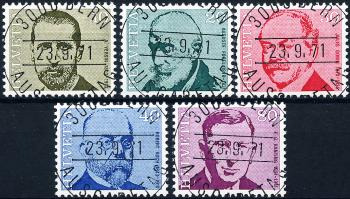 Thumb-1: 498-502 - 1971, Portrait Stamps II "Famous Doctors"