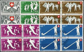 Timbres: B51-B55 - 1951 Zurich 600 ans dans la Confédération et les jeux folkloriques