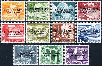 Briefmarken: ONU1.A.04-ONU11.A.04 - 1950 Technik und Landschaft
