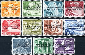 Stamps: ONU1.A.01-ONU11.A.01 - 1950 technology and landscape