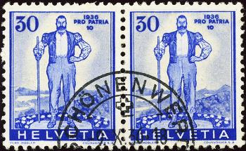 Briefmarken: W4.3.01 - 1936 Pro Patria Sondermarken, eidgenössische Wehranleihe