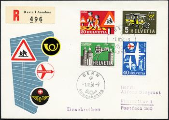 Francobolli: 324-327 - 1956 Francobolli promozionali e commemorativi