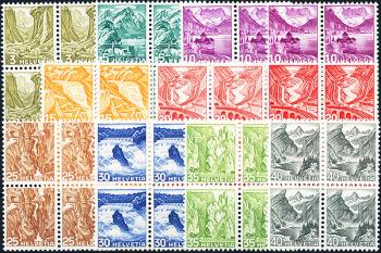Stamps: 201y-209y - 1936-1938 New landscape images in intaglio printing, smooth paper