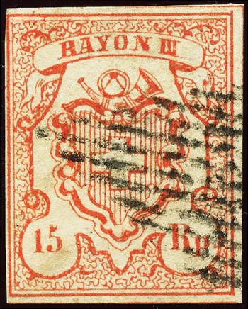 Briefmarken: 18-T1 - 1852 Rayon III mit kleiner Wertziffer