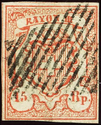 Briefmarken: 18-T8 OM II - 1852 Rayon III mit kleiner Wertziffer