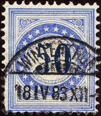 Francobolli: NP12N - 1882 Carta in fibra, tipo II, 9a edizione