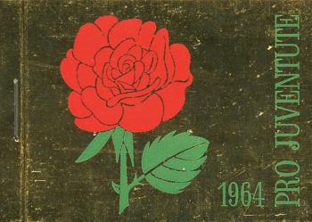 Timbres: JMH13 - 1964 Pro Juventute, rose, or
