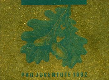 Francobolli: JMH41 - 1992 Pro Juventute, faggio rosso, oro