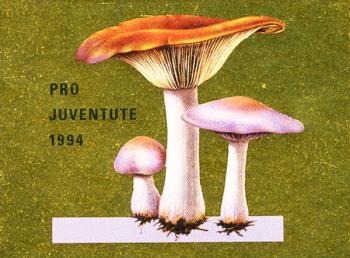 Timbres: JMH43 - 1994 Pro Juventute, champignons, or