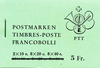 Thumb-1: SBK68I/ZNr.55 - 1976, Couleur verte avec surimpression, Näfels, Samedan et Genève