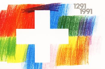 Thumb-1: SBK89/ZNr.60 - 1991, Couleur violet/blanc, 700 ans de Confédération