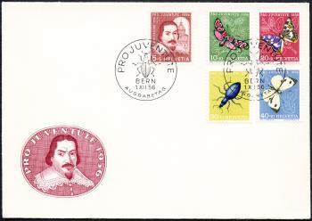 Thumb-1: J163-J167 - 1956, Portrait of Carlo Maderno and images of insects