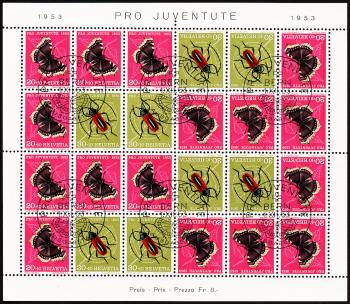 Stamps: JOZ41 - 1953 reverse print sheet