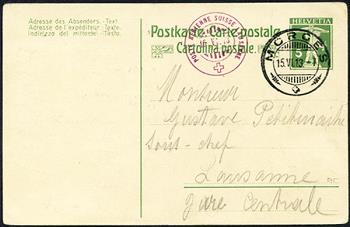 Timbres: PF12.D - 15. Juni 1913 Jour de Vol Lausanne