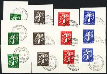 Stamps: 228z-239 - 1939 Swiss national exhibition in Zurich