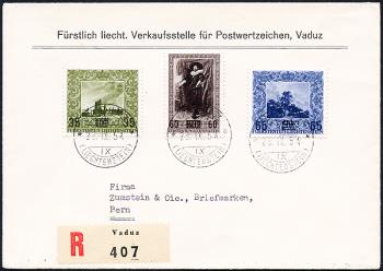 Stamps: FL270-FL272 - 1954 use-up issue