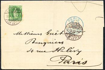 Briefmarken: 67A - 1882 weisses Papier, 14 Zähne, KZ A