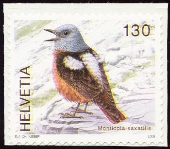 Stamps: 1272Ab2 - 2008 Native Birds, Rock Thrush