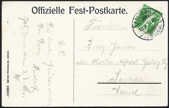 Francobolli: 125III - 1911 Tellknabe, carta in fibra